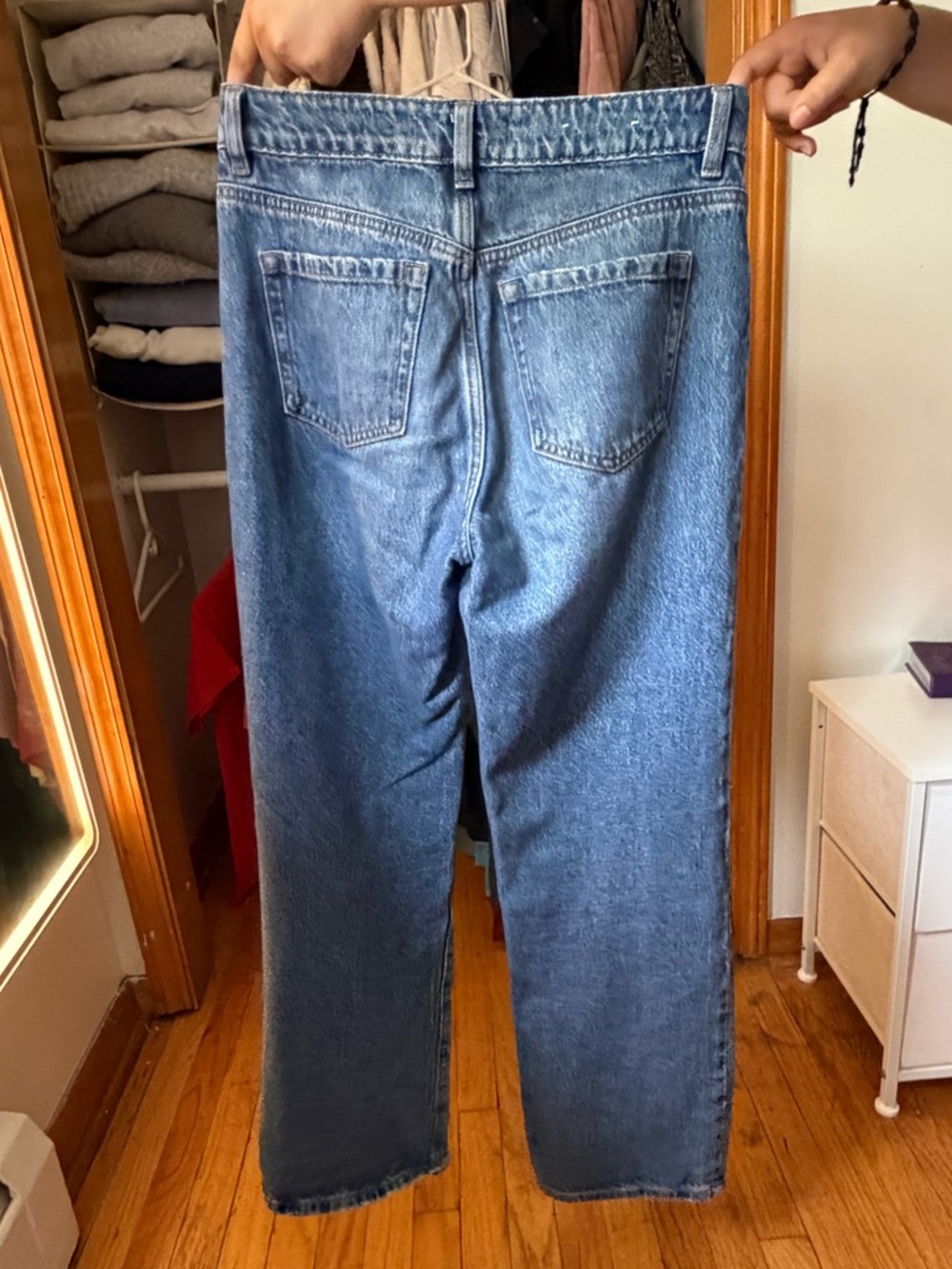 Garage Blue Denim High-Rise Straight Jeans - Picture 4 of 4
